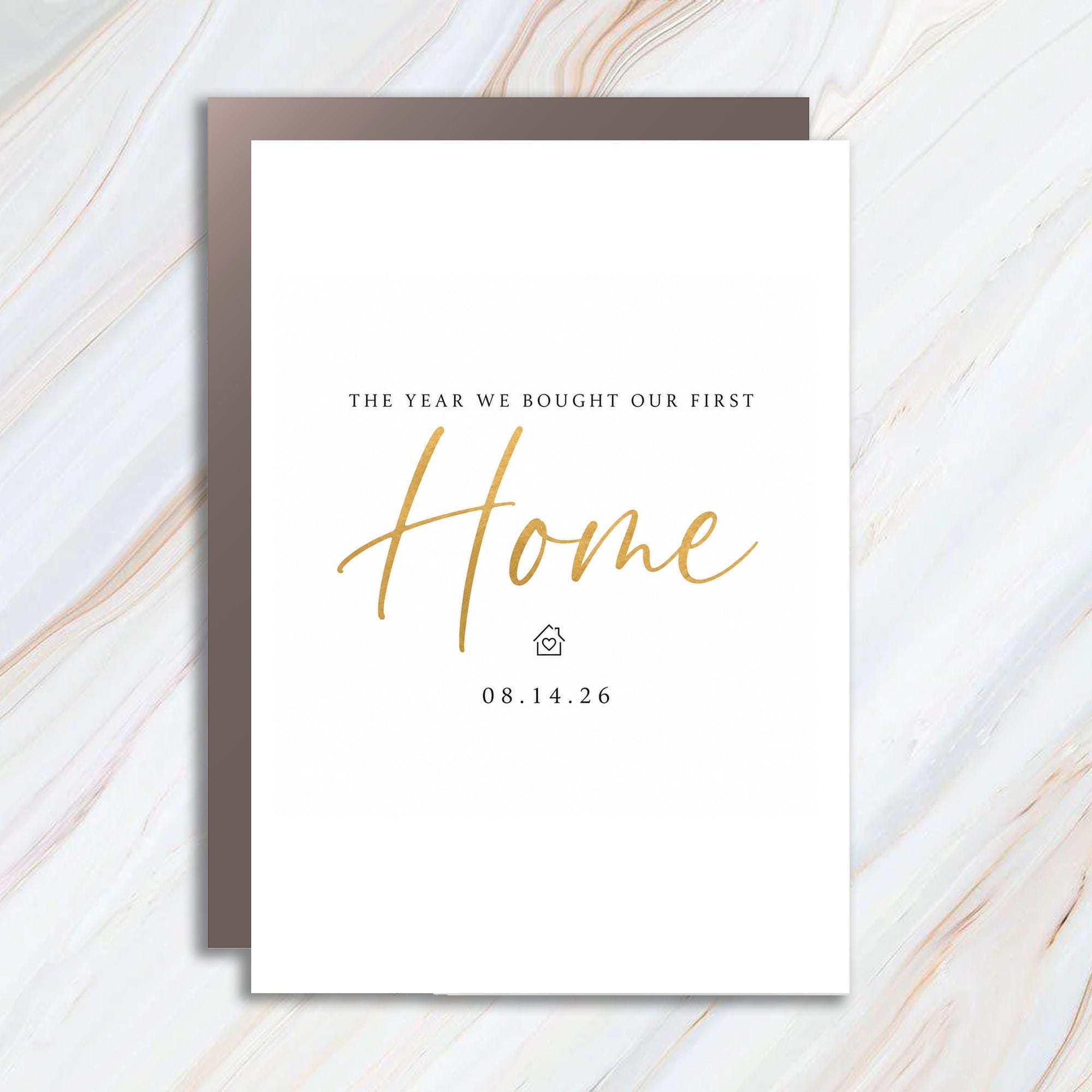The Year We Bought Our First Home New Home Card Housewarming Greeting Card First Homeowners Personalized Date Keepsake C1586