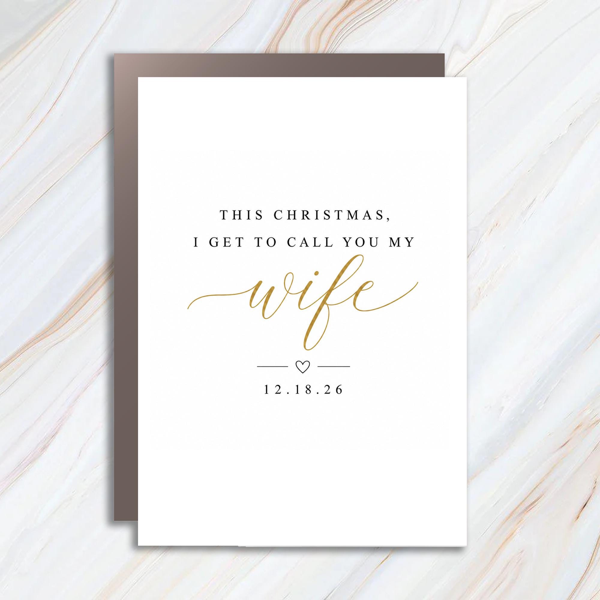 Custom This Christmas, I Get To Call You My Wife Christmas Engagement Card Romantic Proposal For Fiancee Wedding Announcement C1590