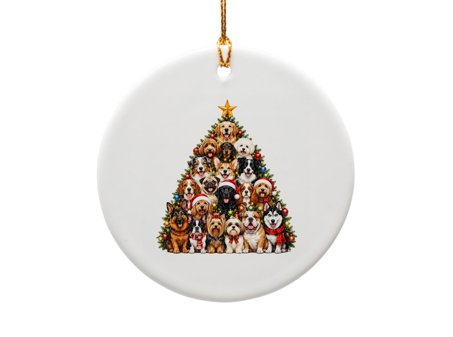 Dog Christmas Tree Ornament Cute Holiday Decor For Dog Lovers Festive Pet Lover Gift Christmas Tree Decoration O1570