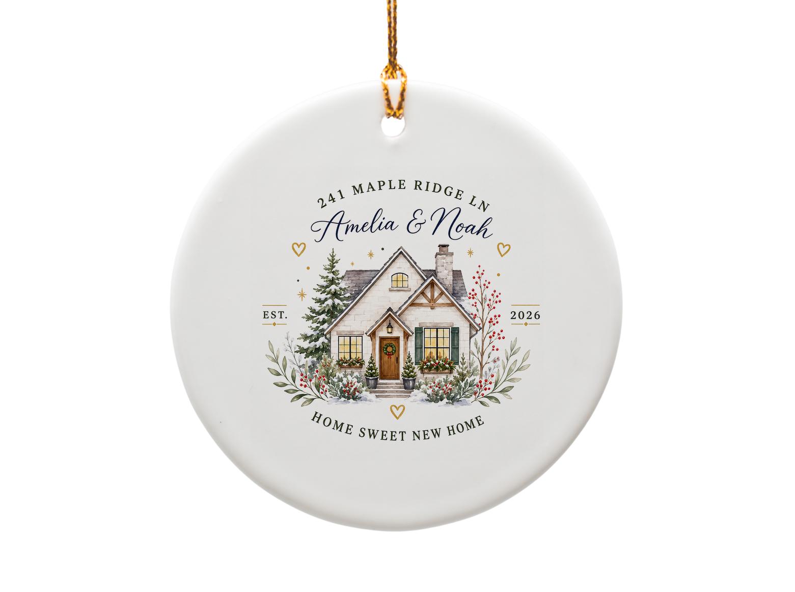 2026 Home Sweet New Home Ornament Personalized Housewarming Gift New Home Decor O1593