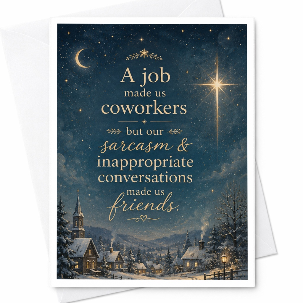 A Job Made Us Coworkers Friendship Card Funny Work Friends Greeting Card Sarcastic For Coworker Office Buddy C6791