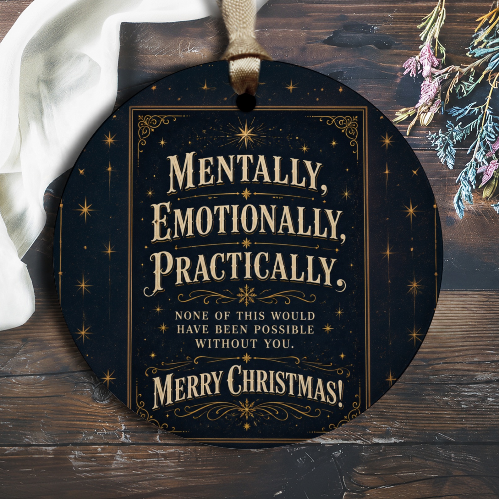 Mentally, Emotionally, Practically Christmas Ornament Festive Holiday Decor Gift For Loved Ones Sentimental Keepsake O2469