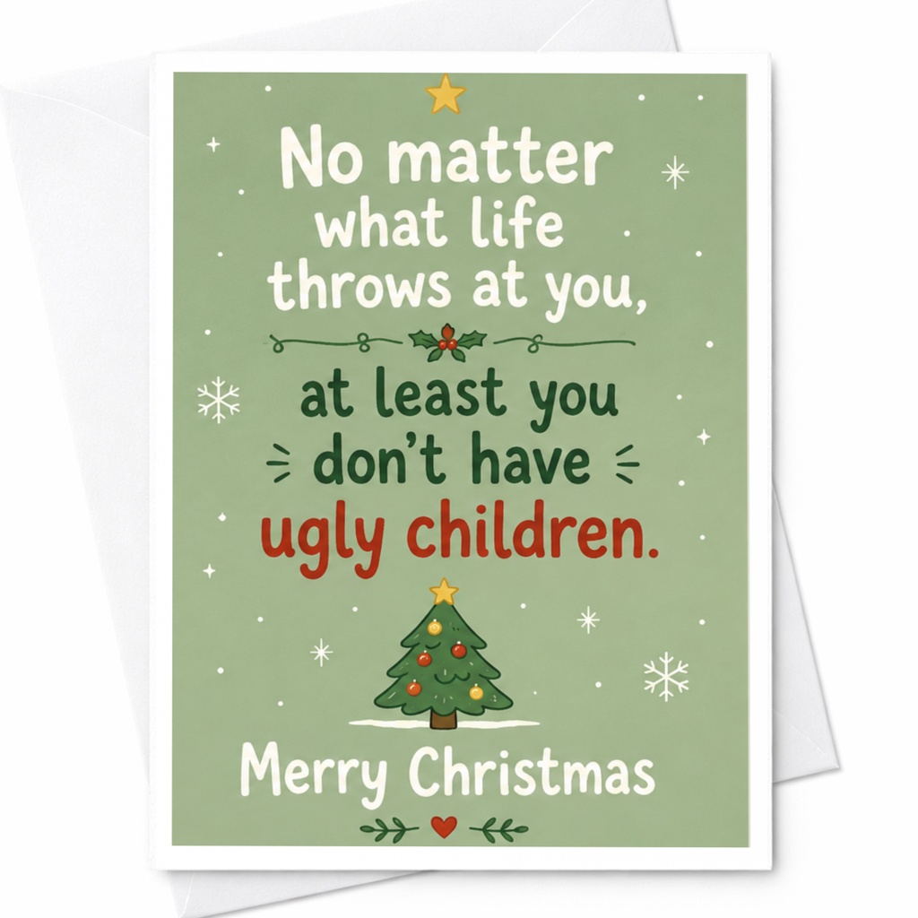 No Matter What Life Throws At You Funny Christmas Card Merry Christmas Holiday Card For Parents Cute Xmas Card C6863