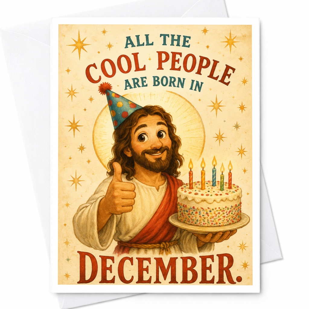 All The Cool People Are Born In December Birthday Card Funny December Birthday Greeting Card For Friends Family Celebration C6899
