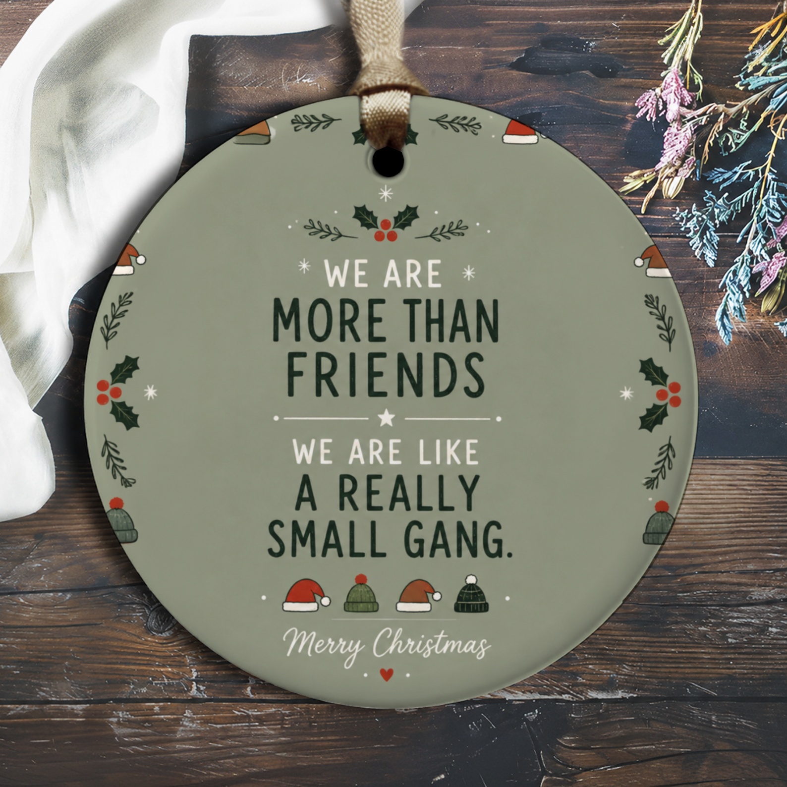 We Are More Than Friends Christmas Ornament Festive Friendship Holiday Decor Cute Gift For Best Friend Small Gang Xmas Ornament O2634