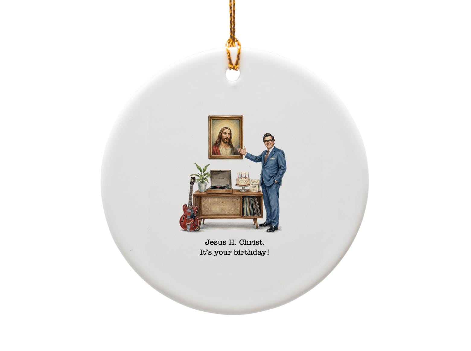 Jesus H. Christ. It's Your Birthday! Funny Birthday Card Greeting Card For Friend Boss Celebration O1647