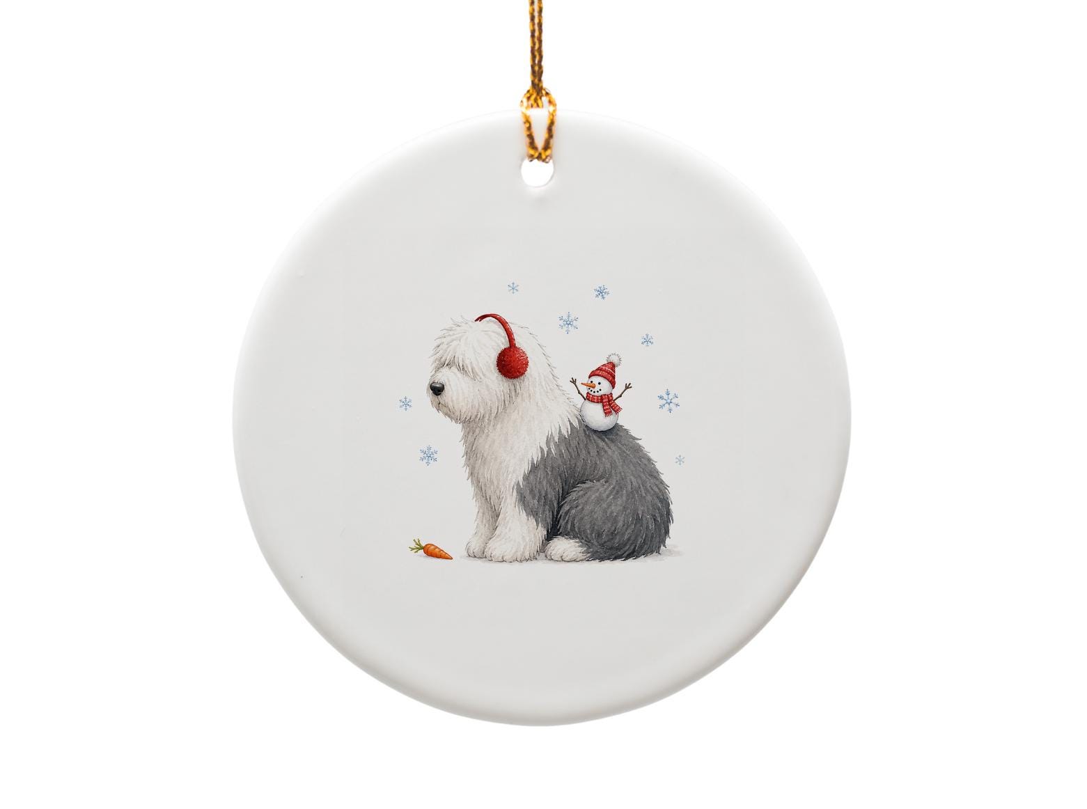 Dog With Snowman Ornament Cute Christmas Ornament For Dog Lovers Winter Holiday Decor Pet Lover Gift O1662
