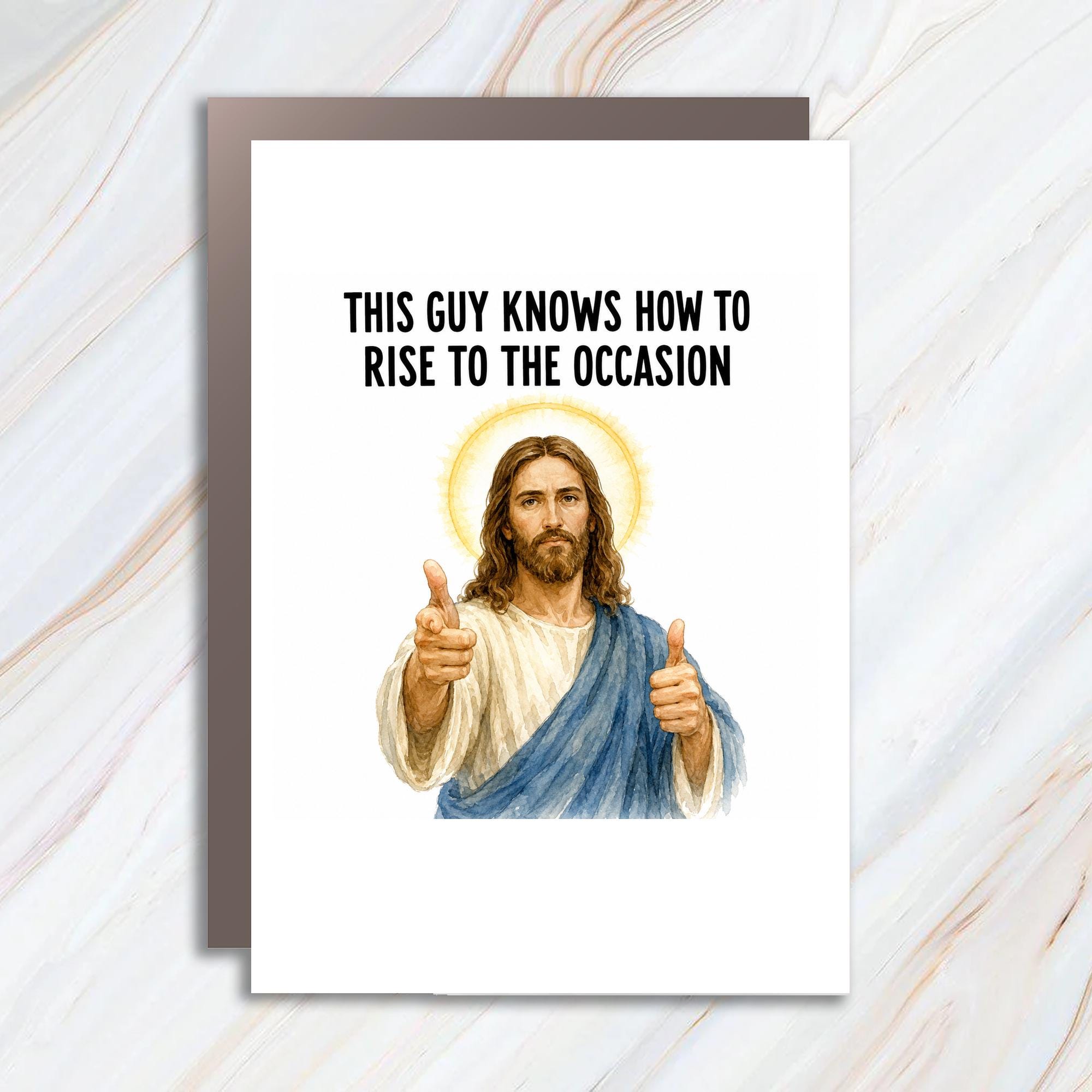 This Guy Knows How To Rise To The Occasion Funny Easter Card Religious Greeting Card For Him Inspirational C1706