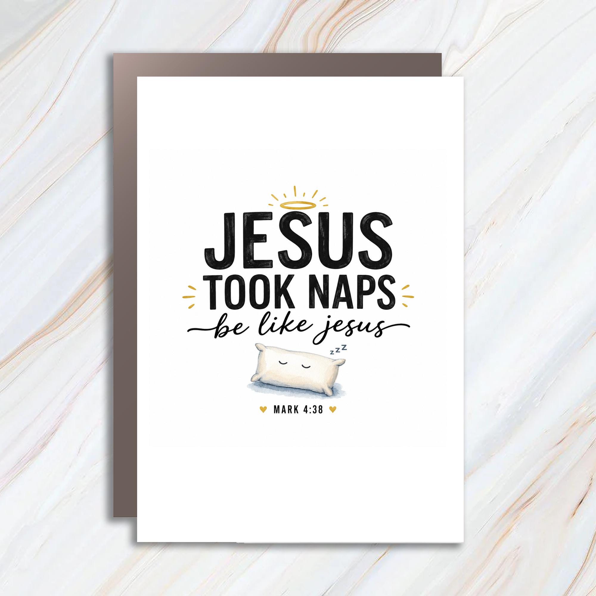 Jesus Took Naps Be Like Jesus Everyday Card Funny Christian Greeting Card Inspirational Religious For Friend C1690