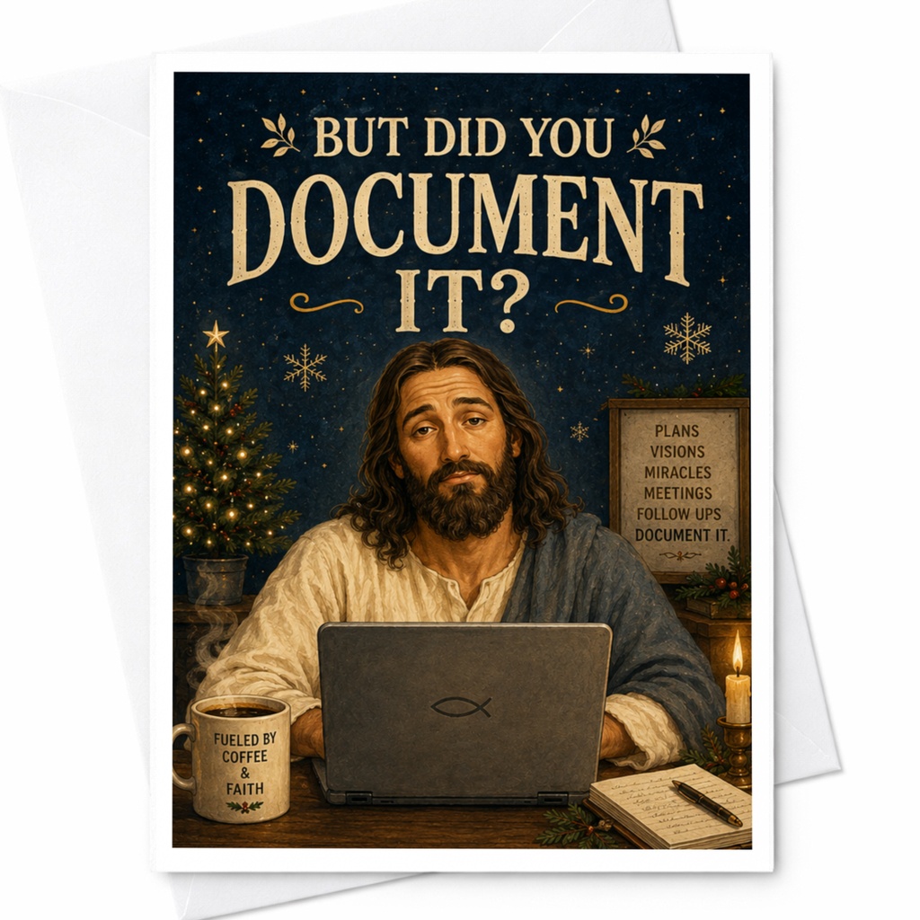 But Did You Document It? Funny Greeting Card Office Card For Coworker Coffee Lover Christmas Card Cute Work Card C6975