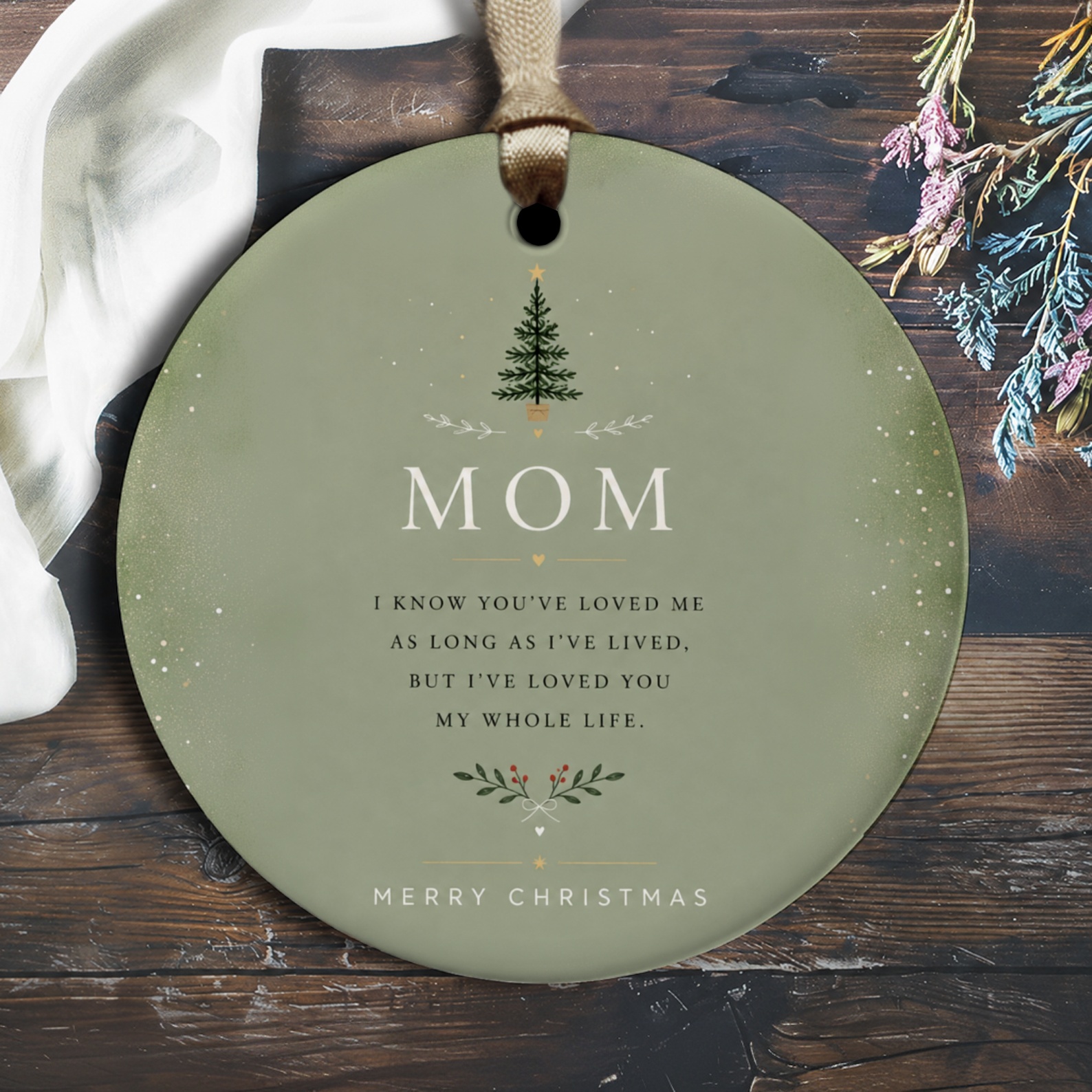Mom Christmas Ornament I Know You've Loved Me Sentimental Holiday Gift For Mom Merry Christmas Tree Decoration O2730