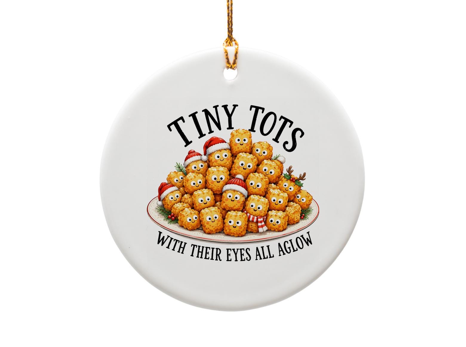 Tiny Tots With Their Eyes All Aglow Christmas Ornament Cute Holiday Decor Festive Santa Hat Ornament For Tree O1736