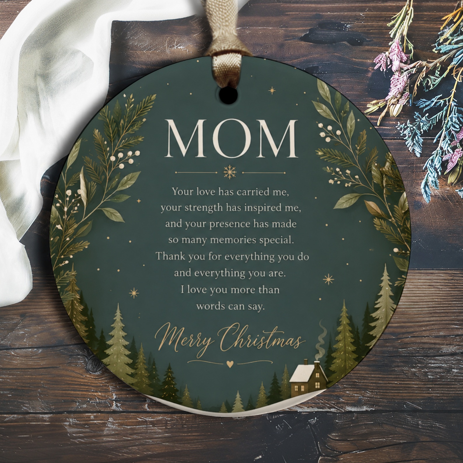 Mom Merry Christmas Ornament Your Love Has Carried Me Sentimental Holiday Gift For Mom Christmas Decoration O2823