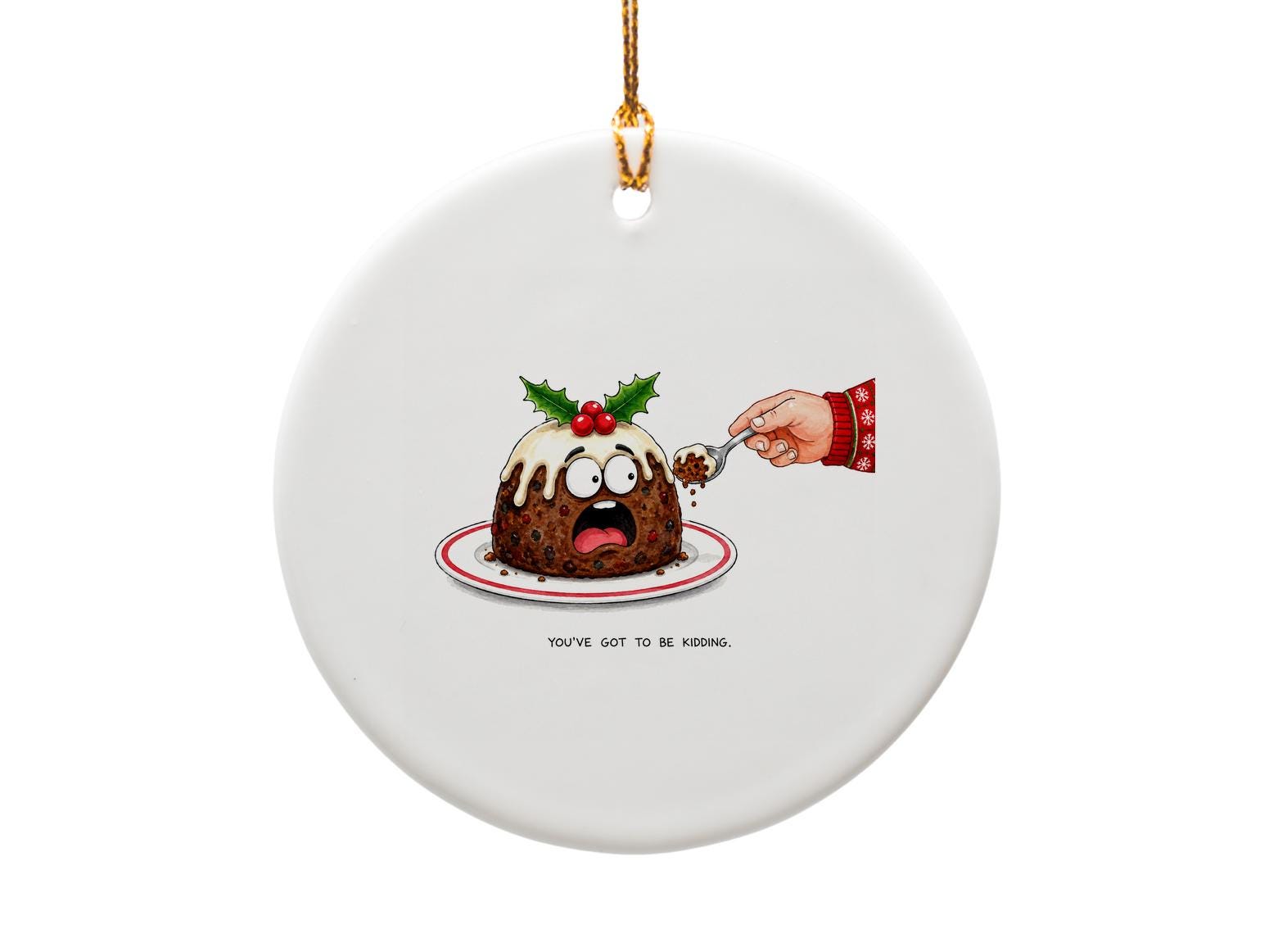 You've Got To Be Kidding Funny Christmas Ornament Holiday Decor Cute Pudding Festive Tree Decoration Gift Idea O1785