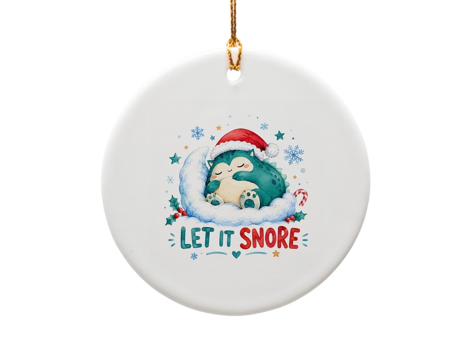 Let It Snore Christmas Ornament Cute Sleeping Creature Holiday Decor Festive Tree Decoration Gift For Kids O1763