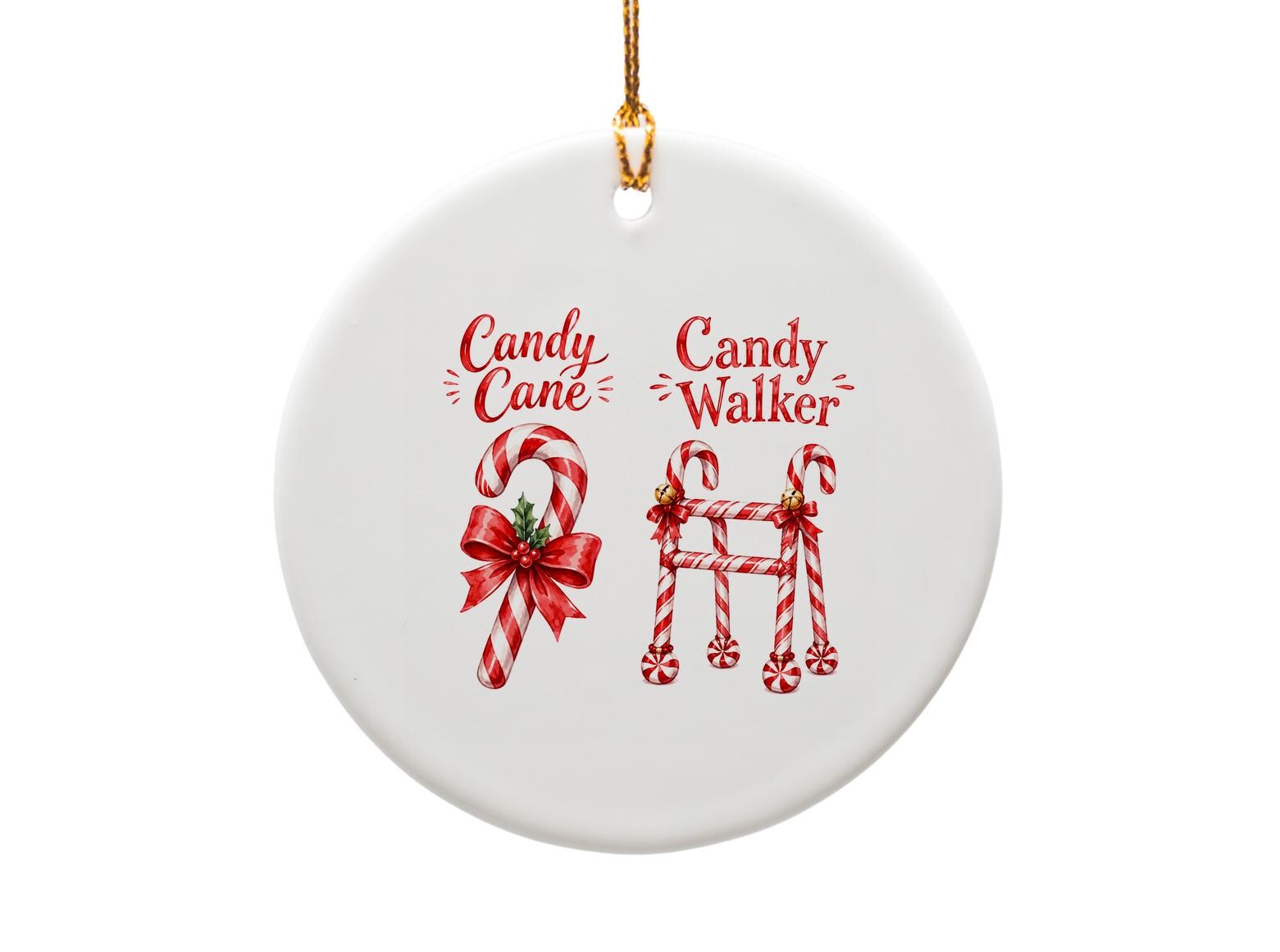 Candy Cane Candy Walker Christmas Ornament Festive Holiday Decor Cute Candy Cane Tree Decoration Gift O1765