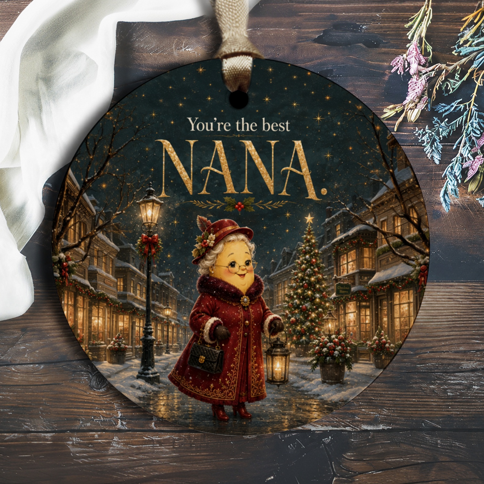 You're The Best Nana Christmas Ornament Festive Holiday Decoration Gift For Grandma Nana Keepsake O2928