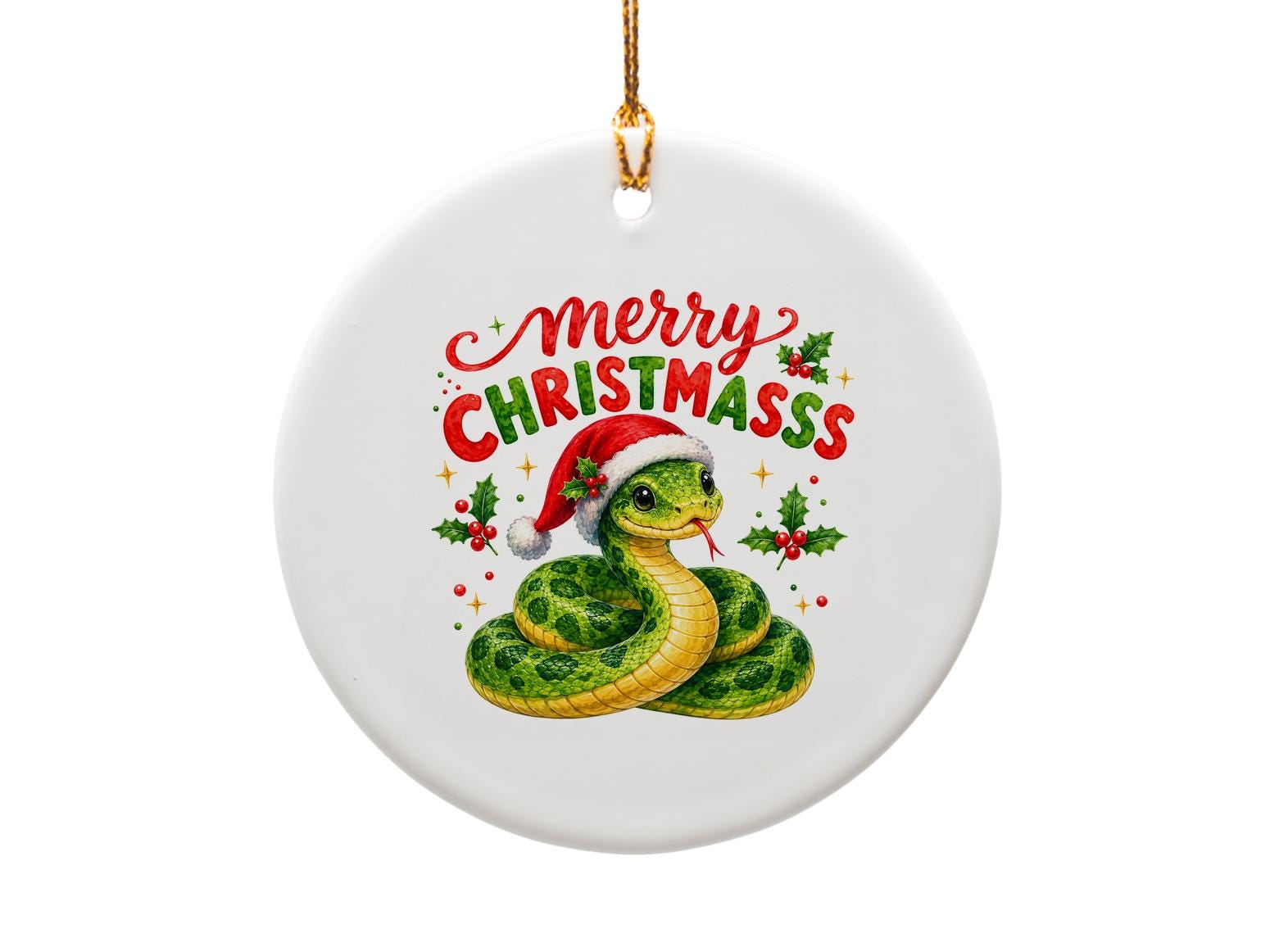 Merry Christmass Snake Ornament Christmas Decor Cute Holiday Decoration Festive Animal Ornament For Reptile Lover O1816