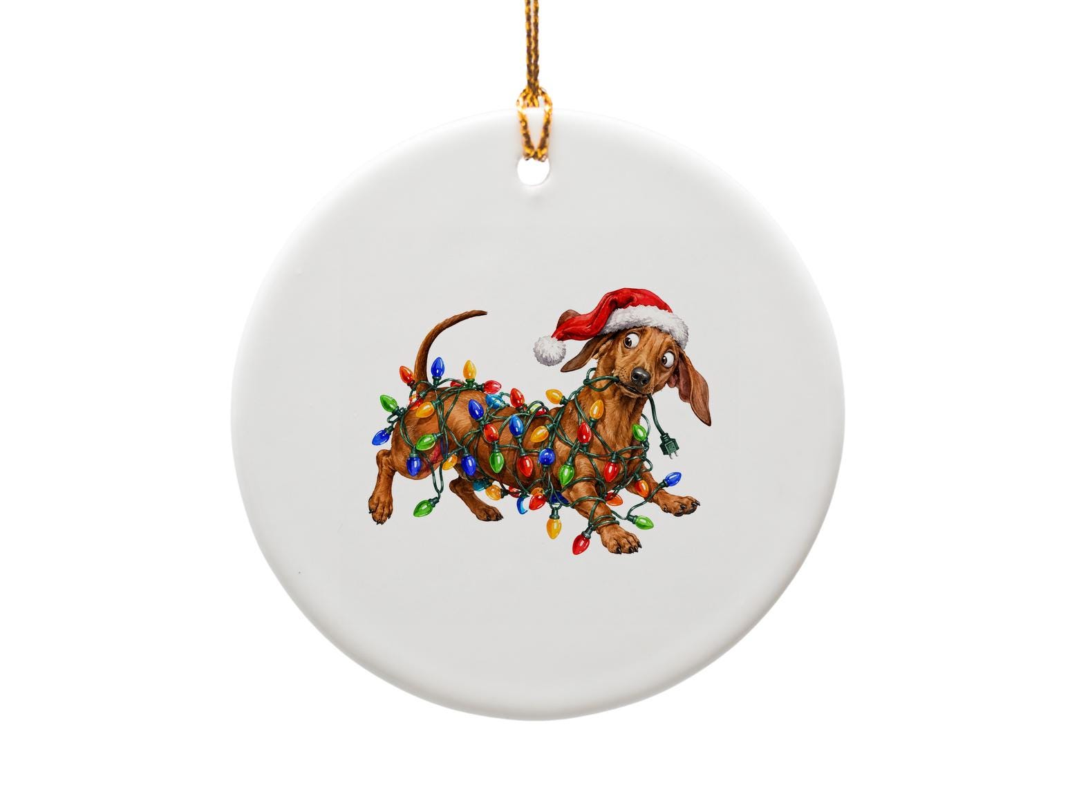 Dachshund Christmas Ornament Cute Dog With Lights Holiday Decor For Pet Lovers Festive Tree Decoration Gift O1819