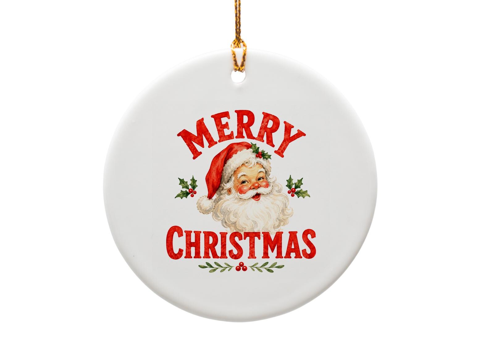 Merry Christmas Santa Claus Ornament Festive Holiday Decor Vintage Style Christmas Tree Decoration Gift O1836