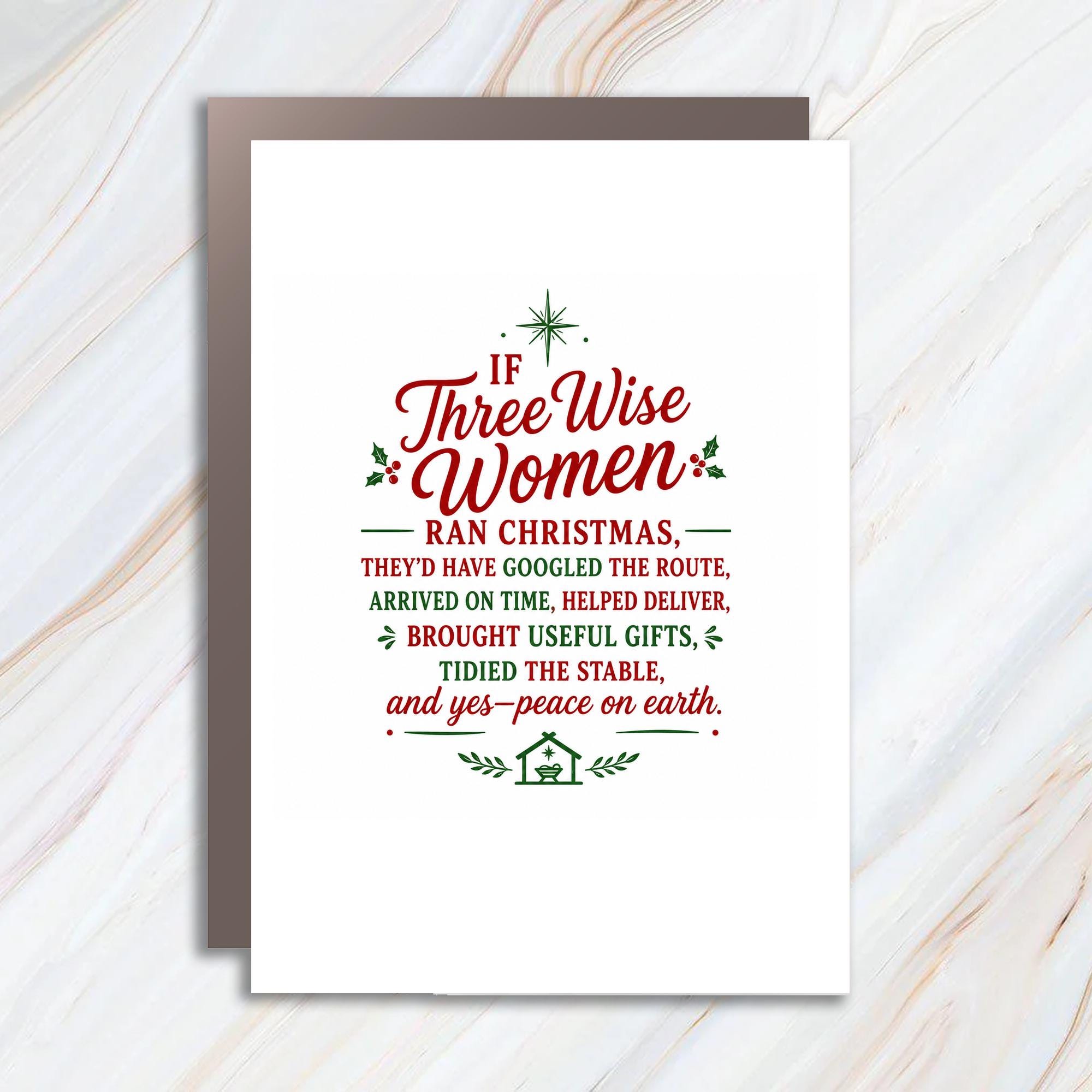 If Three Wise Women Ran Christmas Funny Christmas Card For Her Holiday Greeting Card Women Empowerment Xmas Card C1854