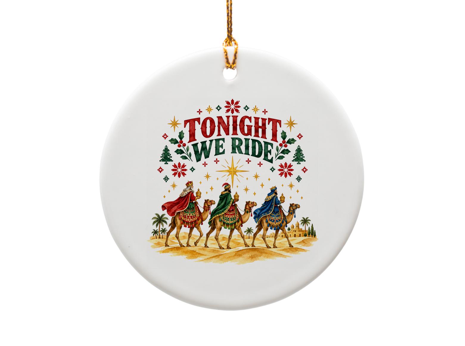 Tonight We Ride Christmas Ornament Three Wise Men Nativity Scene Holiday Decor Festive Hanging Decoration O1870