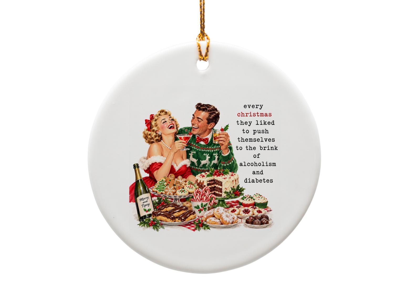 Every Christmas Funny Ornament Retro Holiday Party Scene Christmas Decor Vintage Style Gift O1893