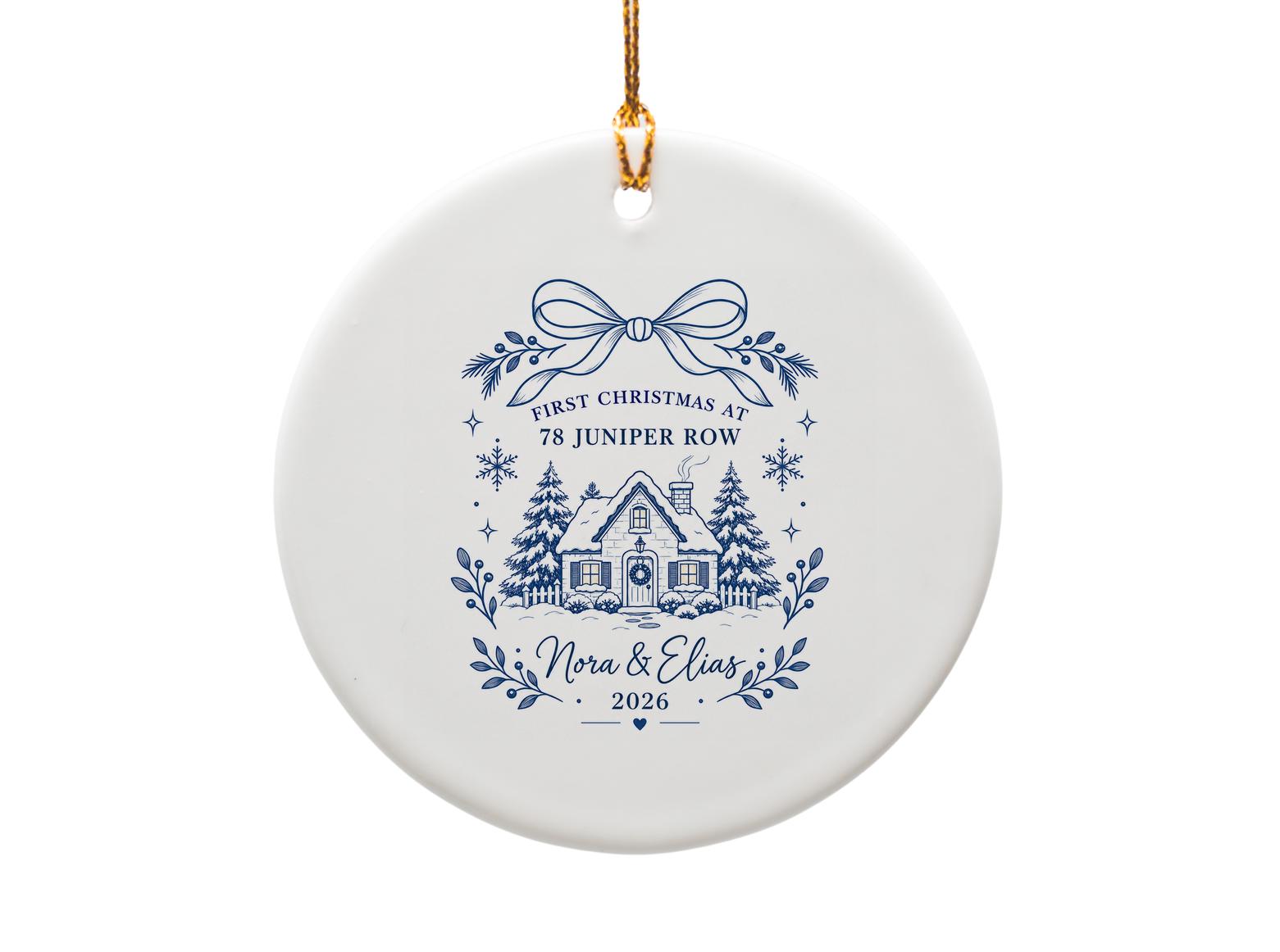 First Christmas Personalized Ornament 2026 Custom Christmas Ornament New Home Holiday Decor O1906