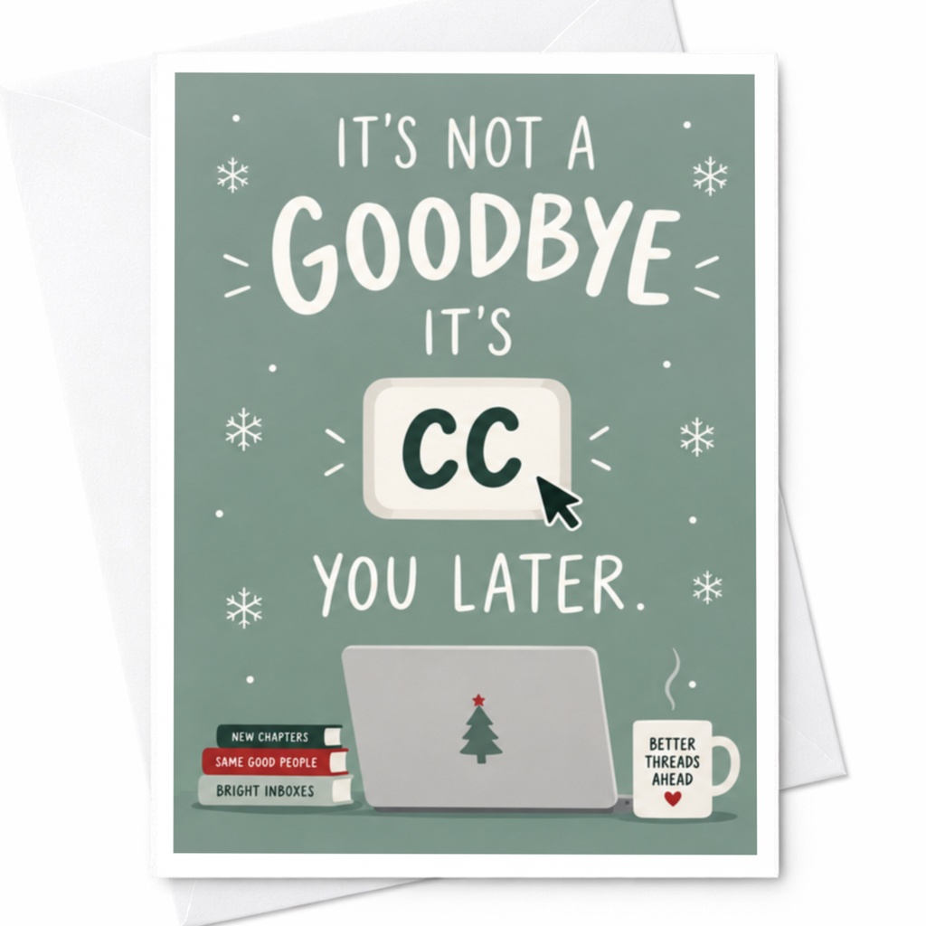 It's Not A Goodbye It's Cc You Later Farewell Card Funny Goodbye Card For Coworker Office Leaving Card Work Colleague C7688