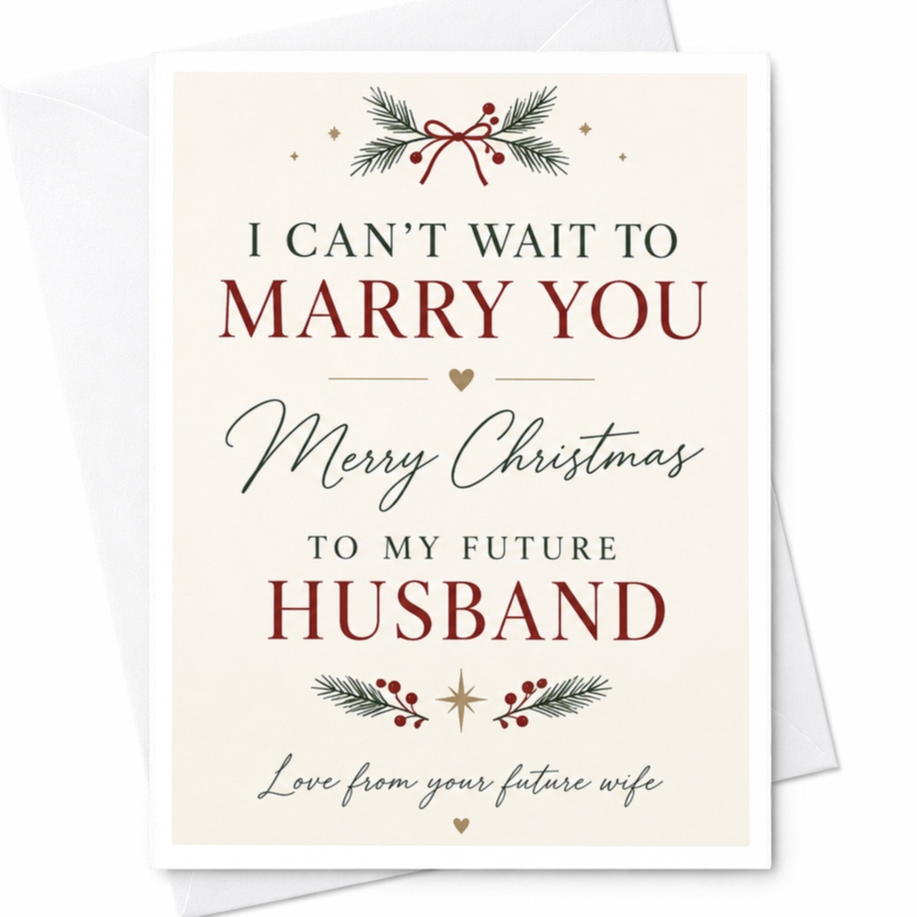 I Can't Wait To Marry You Merry Christmas To My Future Husband Christmas Card For Fiance Romantic Holiday Greeting Card From Futur C7835