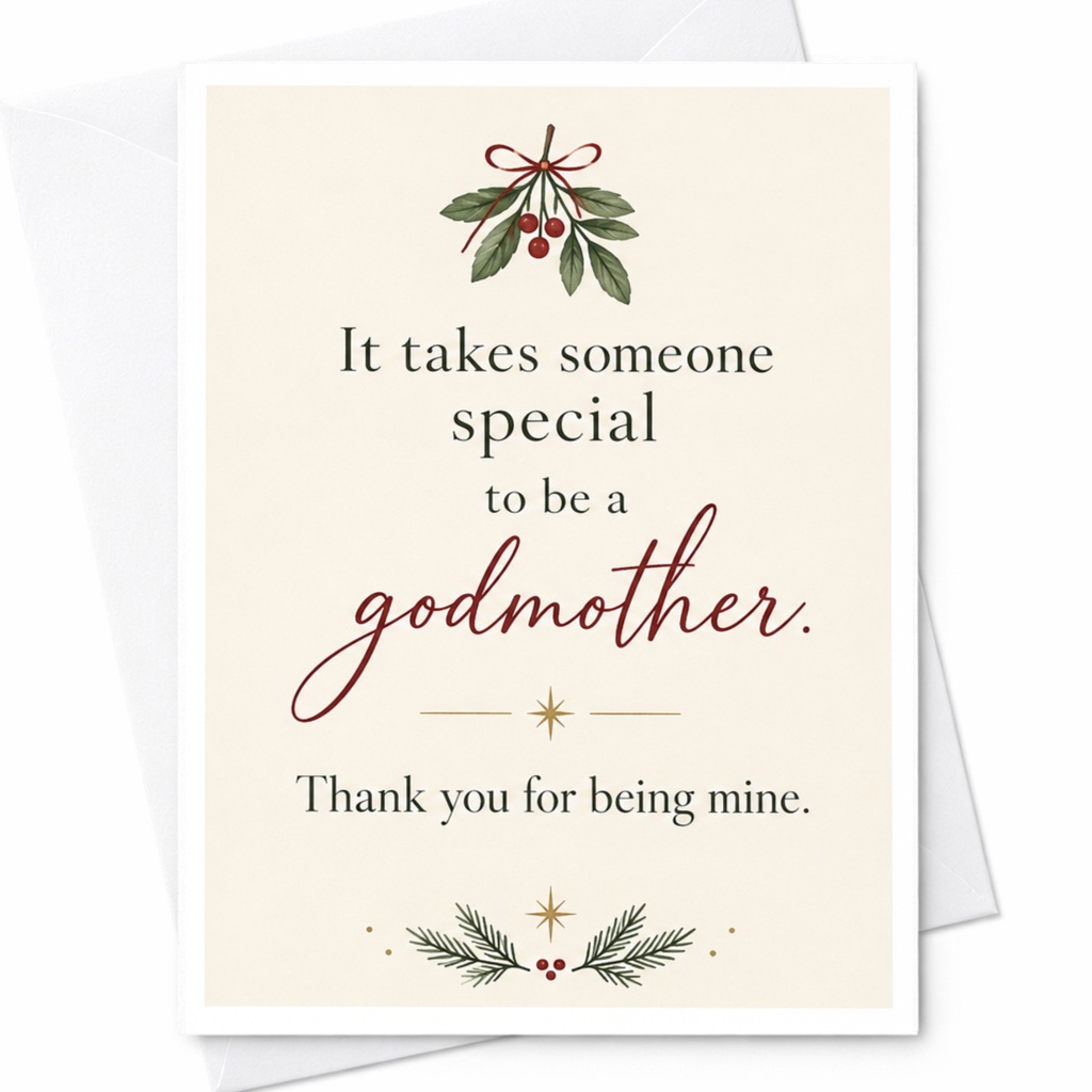 It Takes Someone Special To Be A Godmother Thank You Card Appreciation Greeting Card For Godmother From Godchild C8105