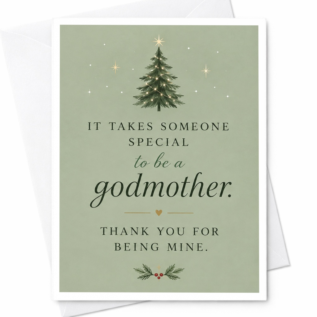 It Takes Someone Special To Be A Godmother Christmas Card Thank You For Being Mine Holiday Card For Godmother C8106