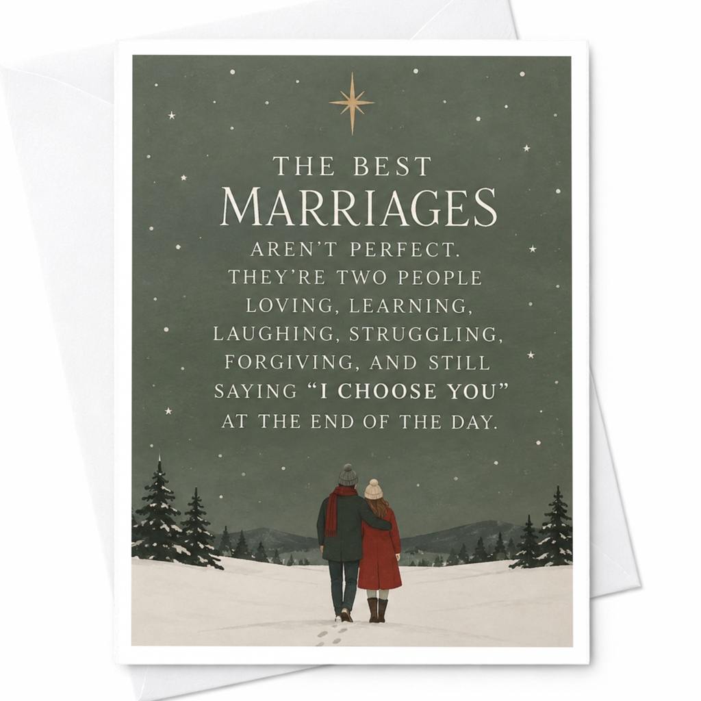 The Best Marriages Aren't Perfect Wedding Card Romantic Marriage Greeting Card For Couple I Choose You Love Card C8402