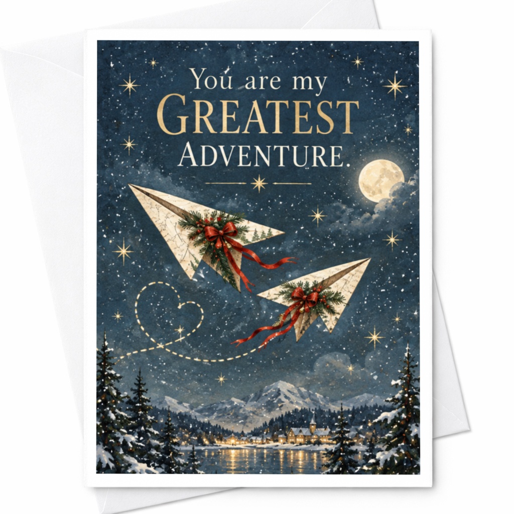 You Are My Greatest Adventure Romantic Card Cute Paper Airplanes Love Greeting Card Anniversary Card For Couple C8430