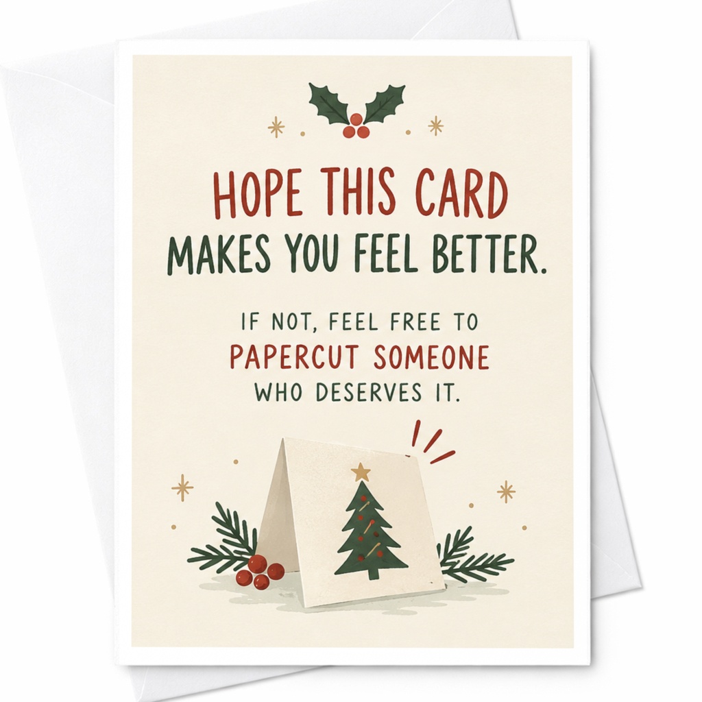 Hope This Card Makes You Feel Better Funny Get Well Soon Card Christmas Card For Friend Feel Better Greeting Card C8541