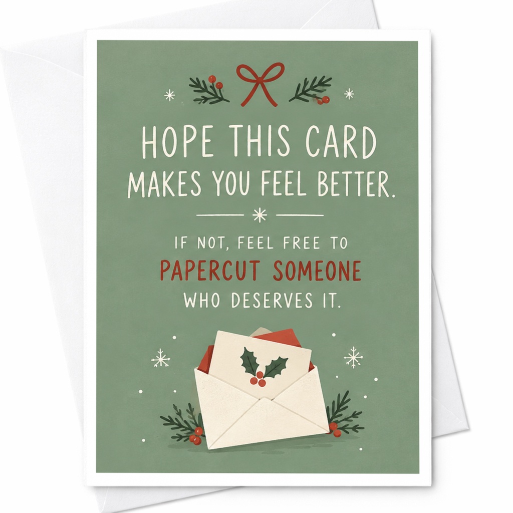 Hope This Card Makes You Feel Better Get Well Soon Card Funny Encouragement For Friend Cute Holiday C8542