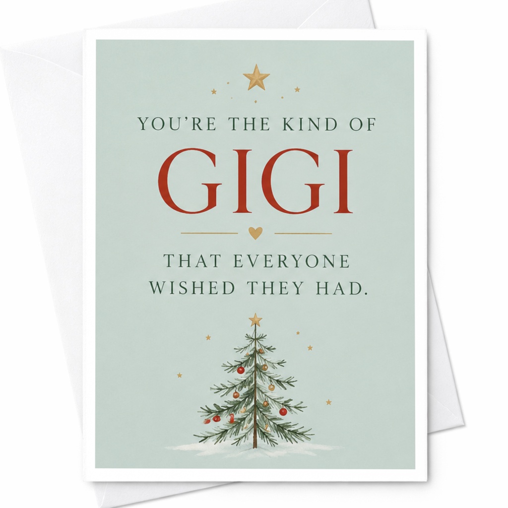 You're The Kind Of Gigi That Everyone Wished They Had Christmas Card For Grandma Holiday Greeting Card Cute Festive C8611