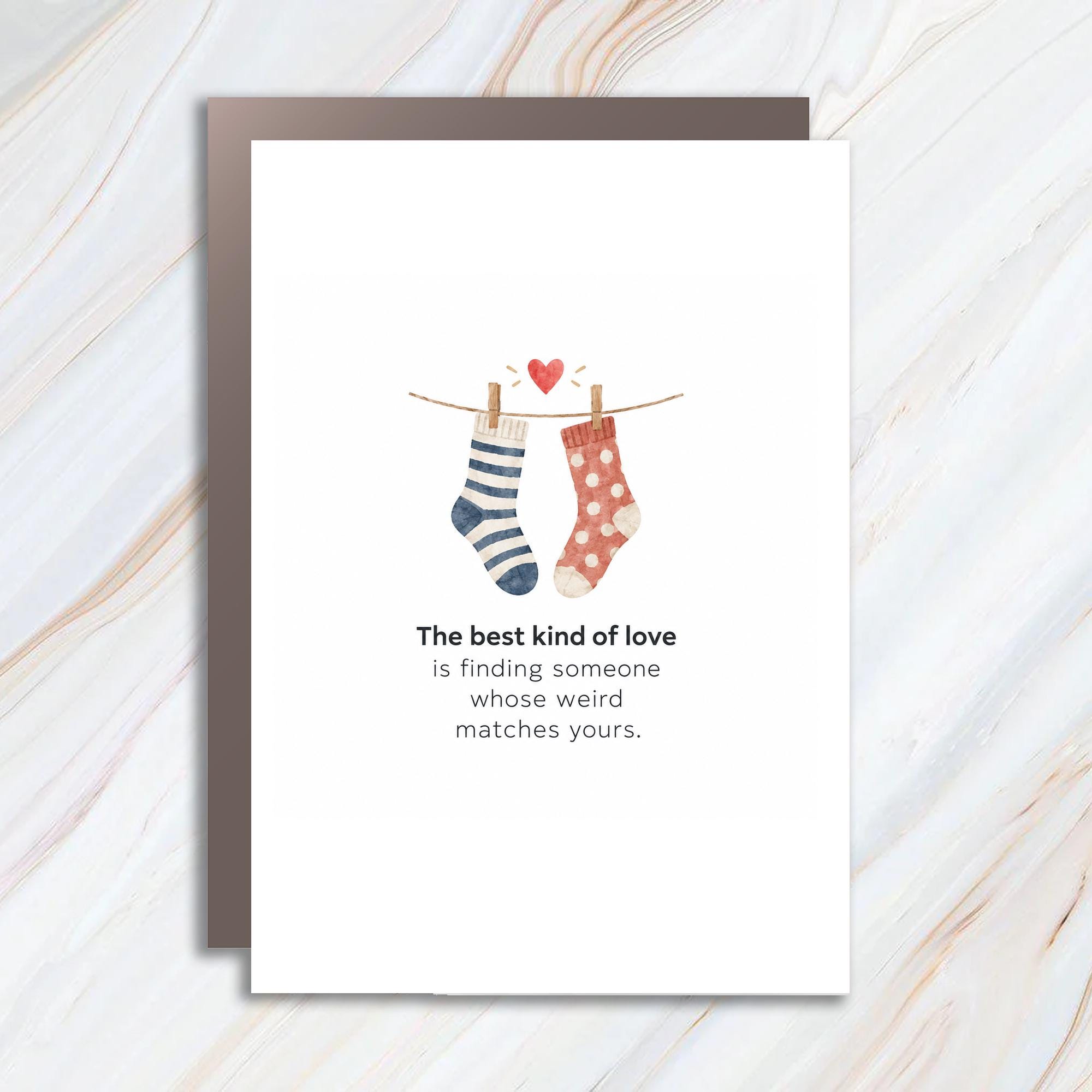 The Best Kind Of Love Romantic Greeting Card Cute Socks Heart Anniversary Card For Couple Sweet Love Card C1269