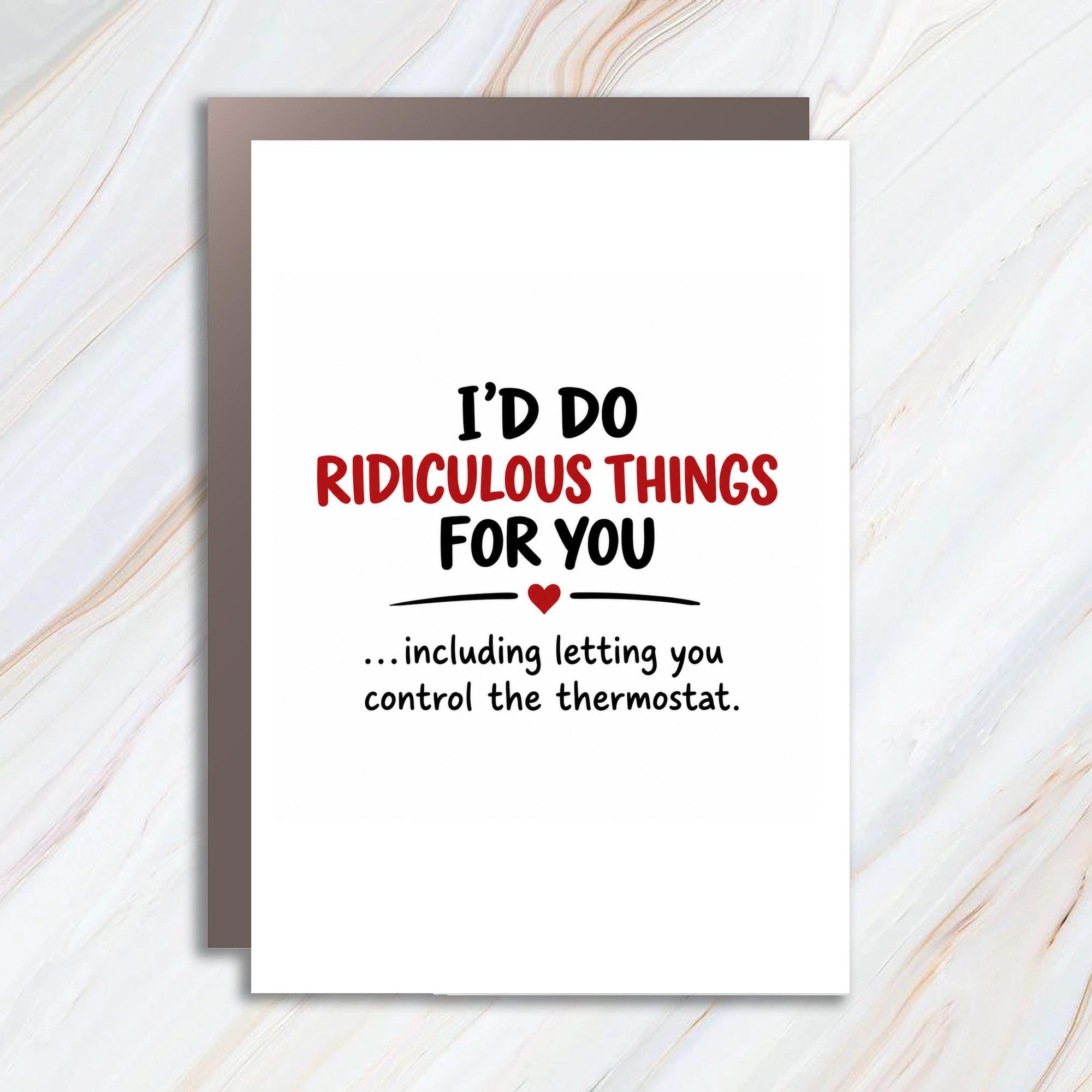 I'd Do Ridiculous Things For You Funny Love Card Romantic Greeting Card For Partner Cute Anniversary Card For Him Her C1289