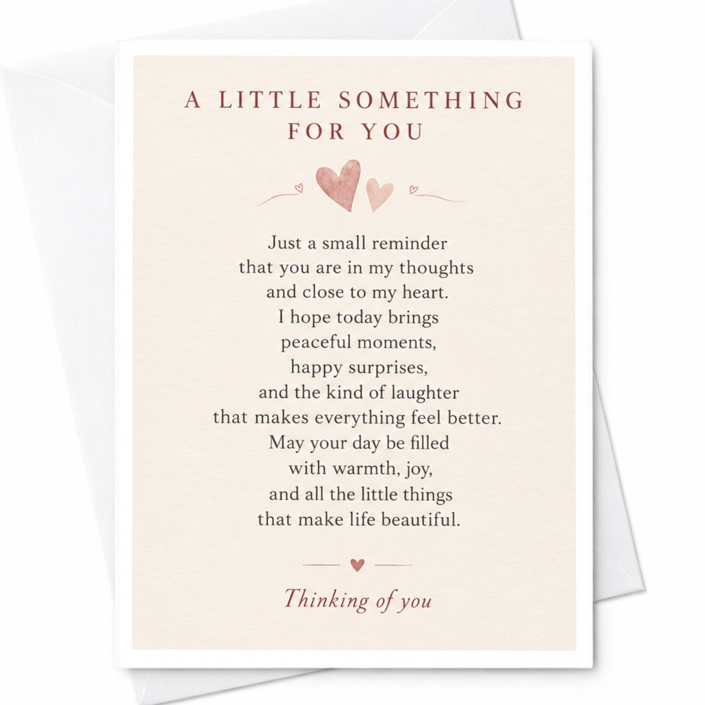 A Little Something For You Thinking Of You Card Heartfelt Greeting Card For Friend Sweet Sentimental Message Support Card C9162