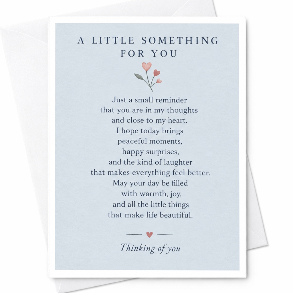 A Little Something For You Thinking Of You Card Heartfelt Greeting Card For Friend Sweet Floral Encouragement Card C9163