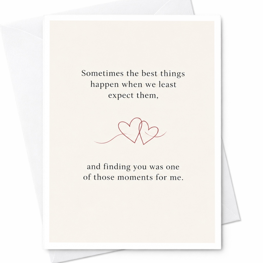 Sometimes The Best Things Happen Romantic Card Anniversary Wedding Love Card For Couple Sweet Heart C9192
