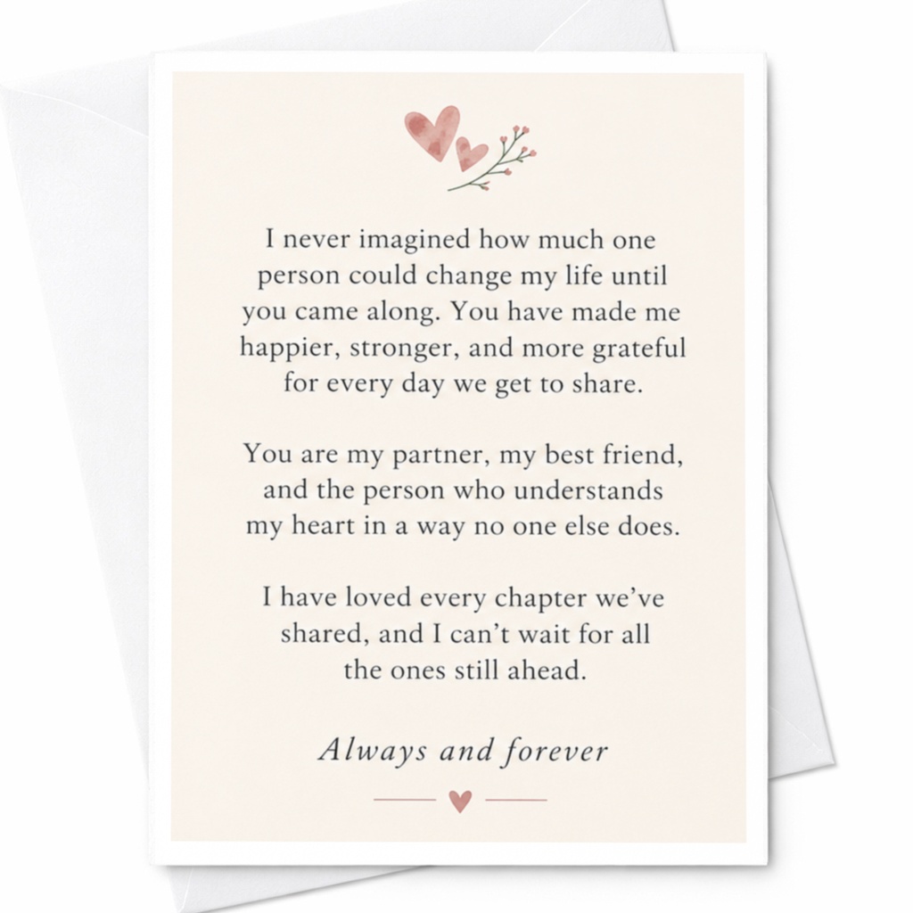 Always And Forever Anniversary Card Romantic Greeting Card For Partner Heartfelt Love Card For Husband Wife Cute C9190