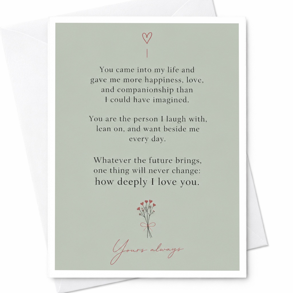 You Came Into My Life Romantic Anniversary Card For Husband Wife Partner Deeply In Love Sentimental Greeting Card C9193