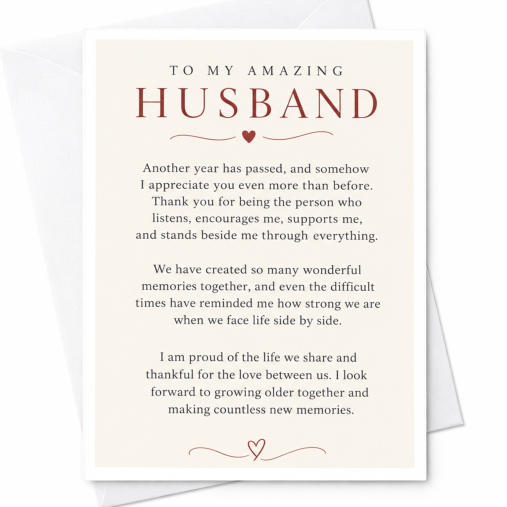 To My Amazing Husband Anniversary Card Romantic Greeting Card For Husband Love Message Sentimental Wedding Anniversary C9204