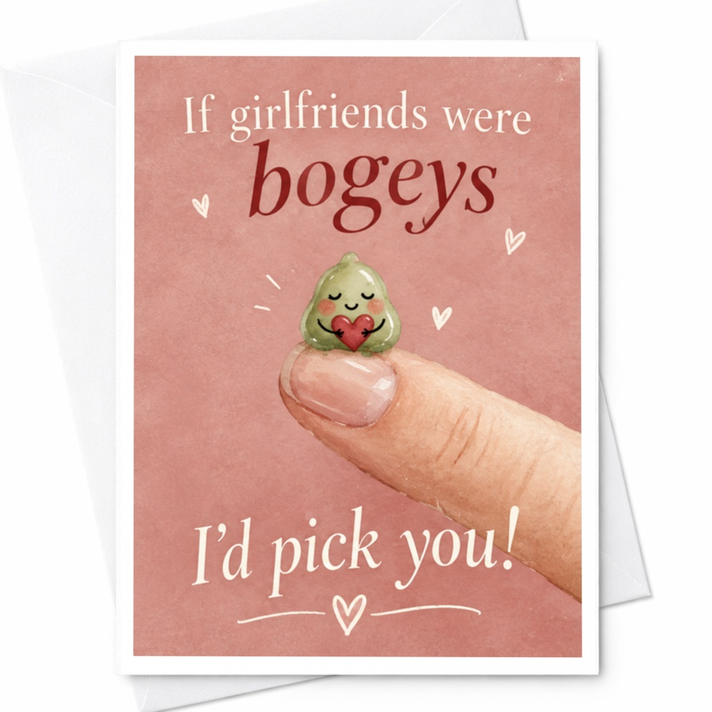 If Girlfriends Were Bogeys I'd Pick You Funny Love Card Cute Romantic Greeting Card For Her Girlfriend Anniversary C9229