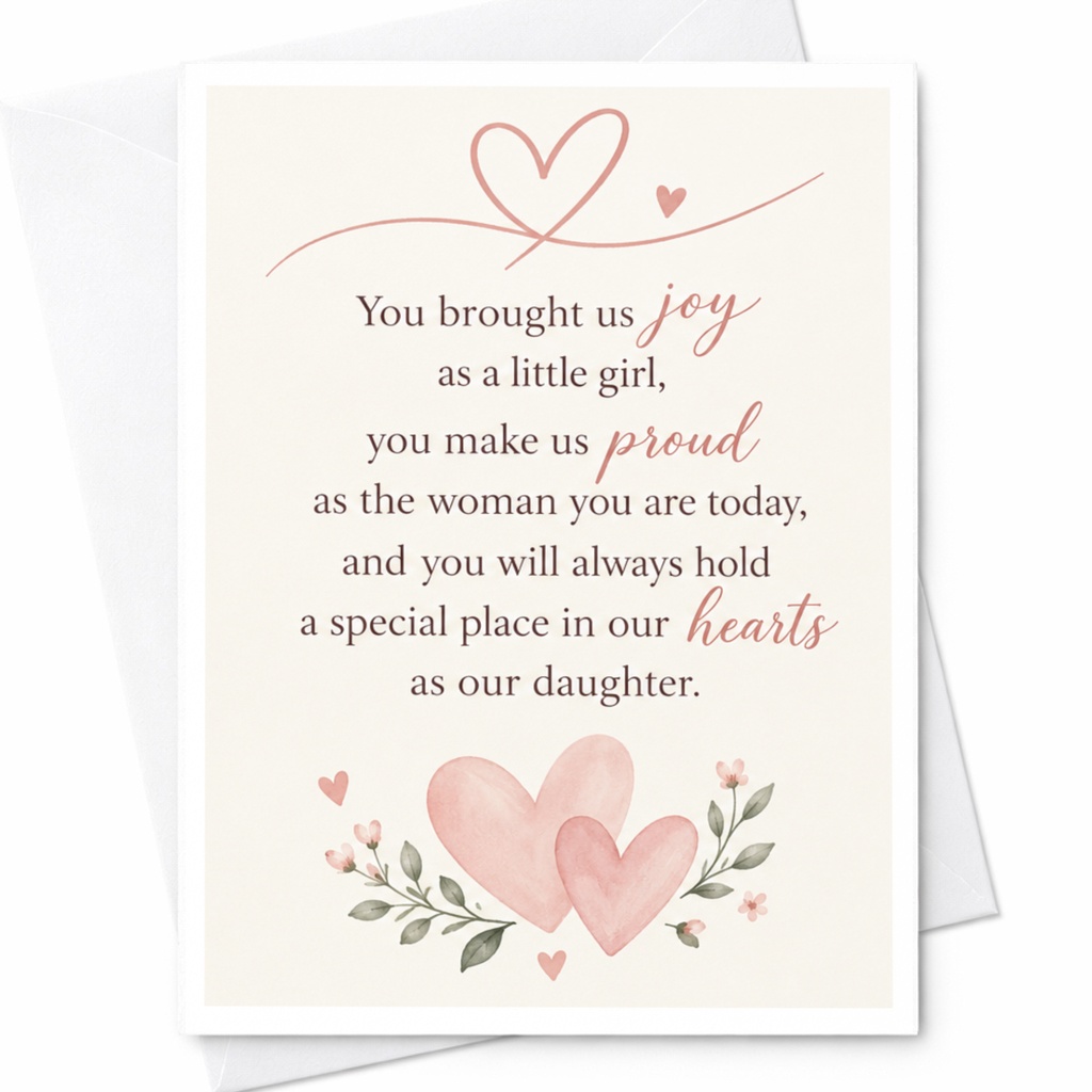 You Brought Us Joy Proud Daughter Card Heartfelt Greeting Card For Daughter Birthday Or Special Occasion Floral C9270