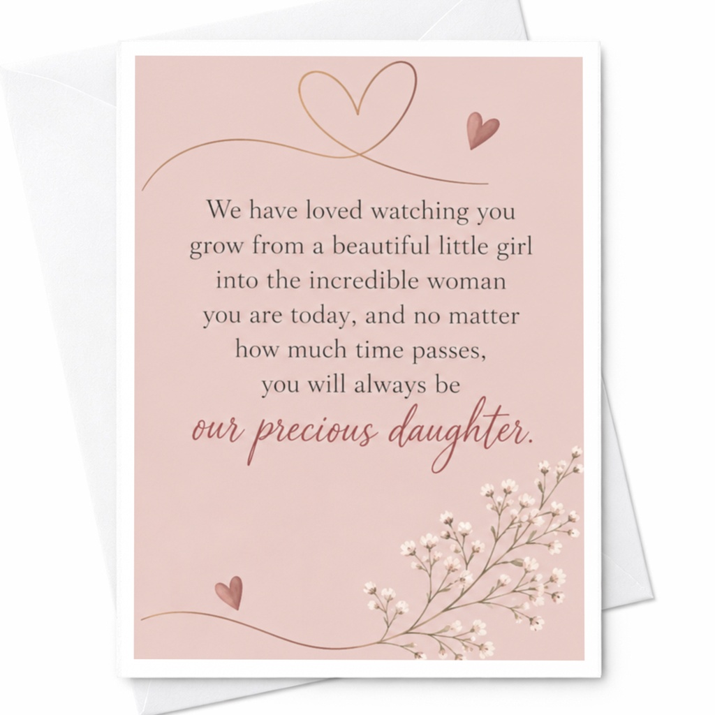 We Have Loved Watching You Grow Sentimental Card For Daughter Heart Floral Emotional Greeting Card For Her C9273