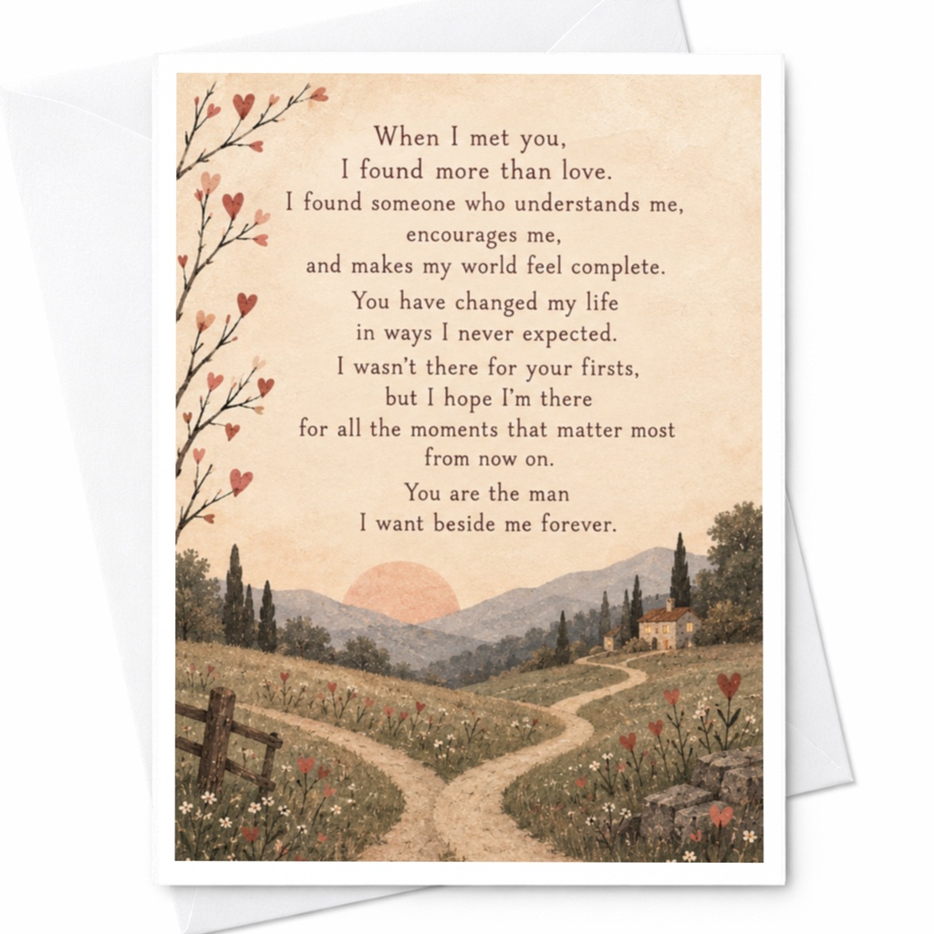 When I Met You I Found More Than Love Anniversary Card Romantic Greeting Card For Husband Wife Partner Sentimental C9387