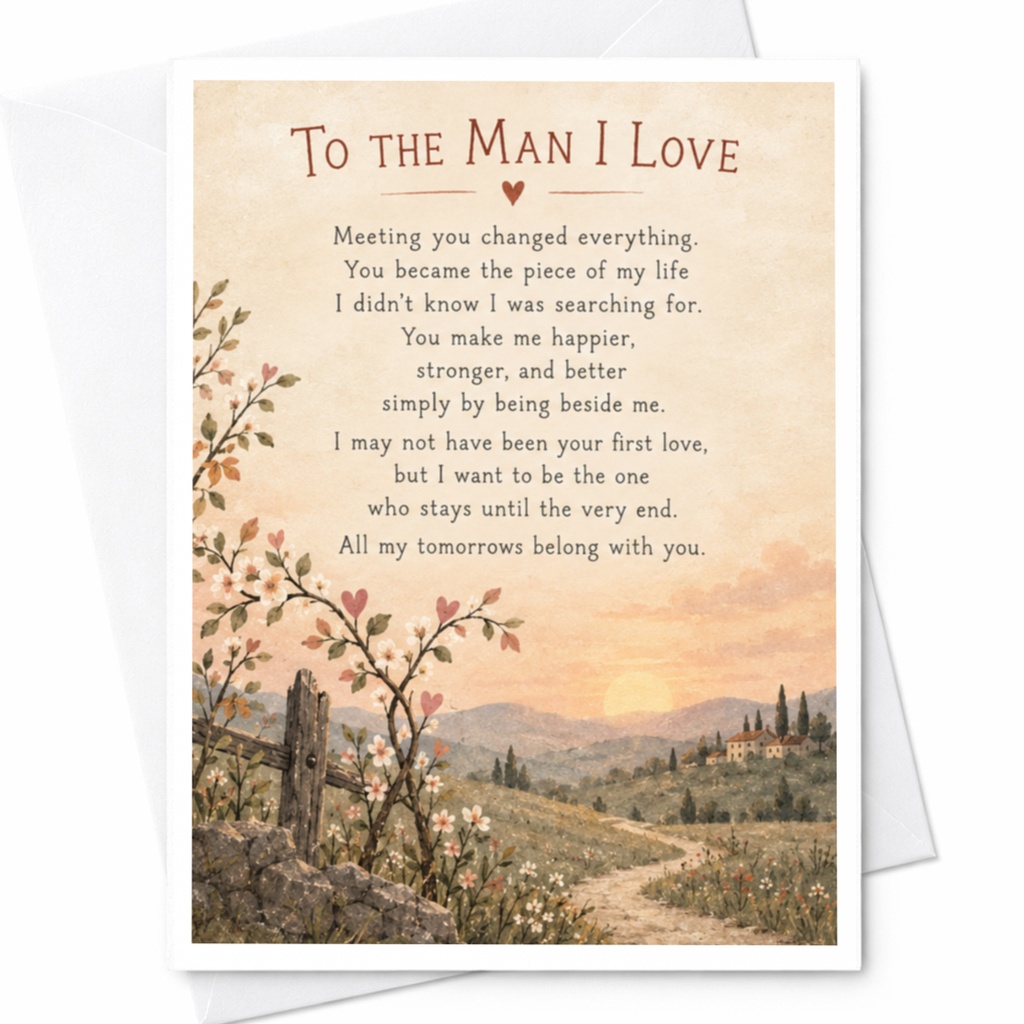 To The Man I Love Romantic Anniversary Card For Husband Partner Sentimental Greeting Card Love Card For Him C9385